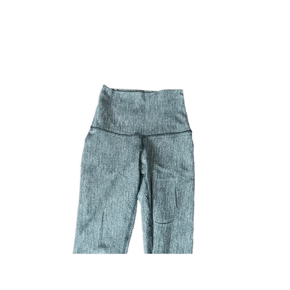 Lululemon Wunder Under Pant (Roll Down) Coco Pique Fuel Green Size 2 - Picture 3 of 9